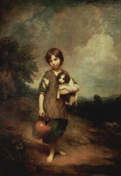 Thomas Gainsborough Cottage Girl with Dog and pitcher oil painting image